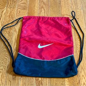 Nike Swoosh Gym Bag Sneaker Backpack Red Black with Shoulder Straps